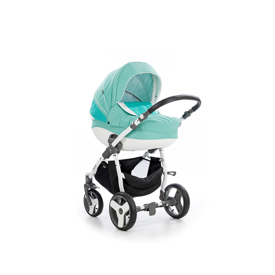 Коляска Tutis Zippy Mimi Plus Эксклюзив 2 в 1 бирюза/белый/леопард