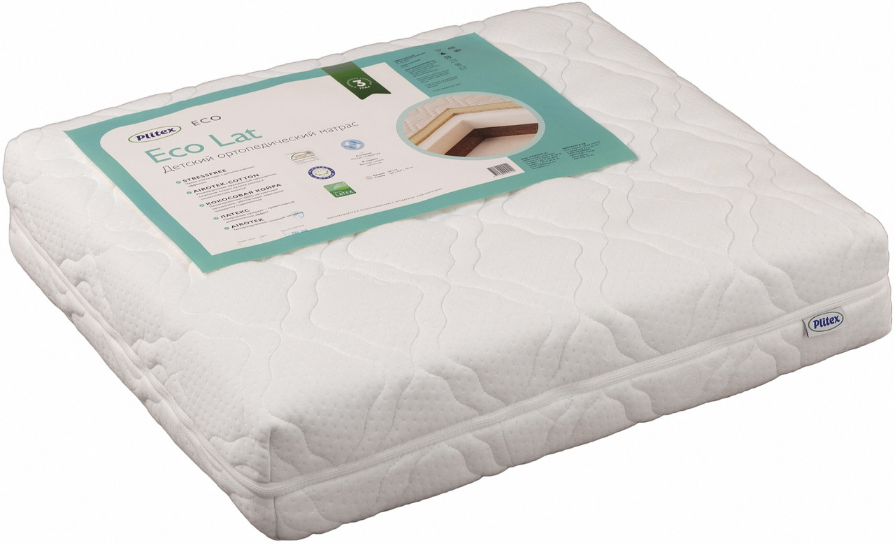 PLITEX Матрас в кроватку ECO LAT (50х60х12см)