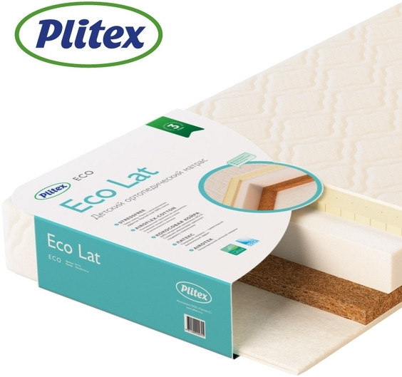 PLITEX Матрас в кроватку ECO LAT (50х60х12см)