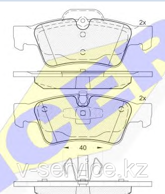 Тормозные колодки W164(164 420 19 20/004 420 52 20)(ICER 181770)(REMSA 991,10)