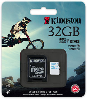Карта памяти MicroSD 32GB Class 10 U3 Kingston SDCAC/32GB 90 MB/s, 600x, фото 2