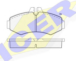 Тормозные колодки ICER 141288(REMSA 701.00)