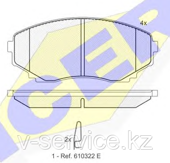 Тормозные колодки ICER 141345(REMSA 397.00)