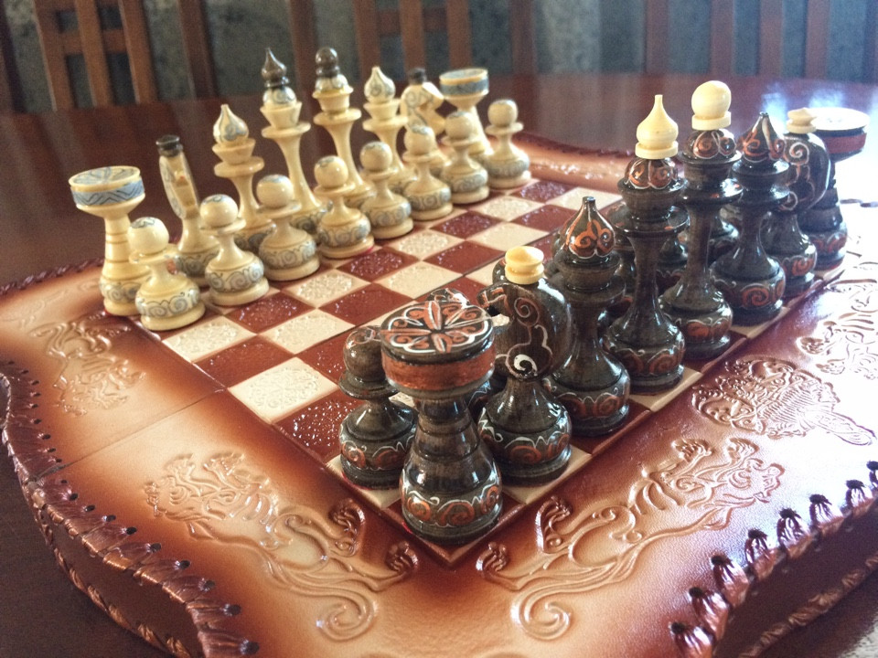 Шахматы-нарды из натуральной кожи 3 в 1 - фото 4 - id-p43082536