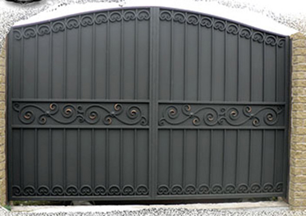 Ворота металлопрофиль с ковкой - фото 1 - id-p43115525