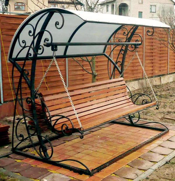 Качеля садовая металла