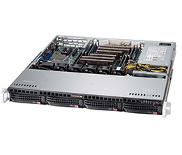 Сервер Rack 1U, 1xXeon E3-1200 v5/v6, 4xDDR4 UDIMM 2400, 4x3.5HDD, RAID 0,1,10,5, 2xGLAN, 500W   