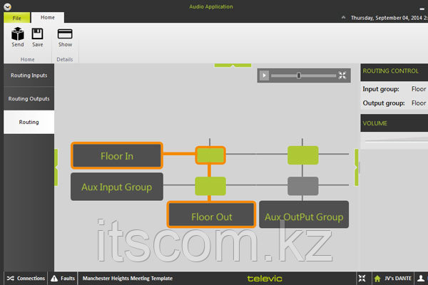 Модуль для конфигурирования распределения аудио сигналов CoCon Audio routing (71.98.1112)