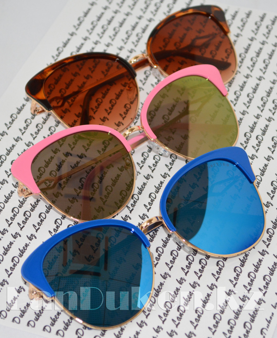 Солнцезащитные очки женские Бабочка (розовые) - фото 3 - id-p42954230