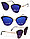Солнцезащитные очки женские Бабочка (синие), фото 2