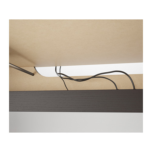 Письменный стол МАЛЬМ с выдвижной панелью черно-коричневый ИКЕА, IKEA - фото 6 - id-p43195196