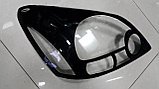 Защита фар Lexus GX470 (очки в черный кантик) AirPlex, фото 3