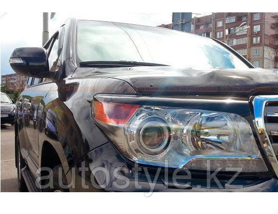 Защита фар Toyota Land Cruiser 200 2012-15 (очки, прозрачные) EGR