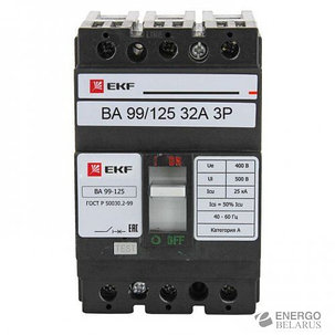 Автоматический выключатель ВА-99 125/63А 3P 25кА EKF PROxima, фото 3