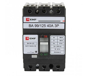 Автоматический выключатель ВА-99 125/40А 3P 25кА EKF PROxima, фото 2