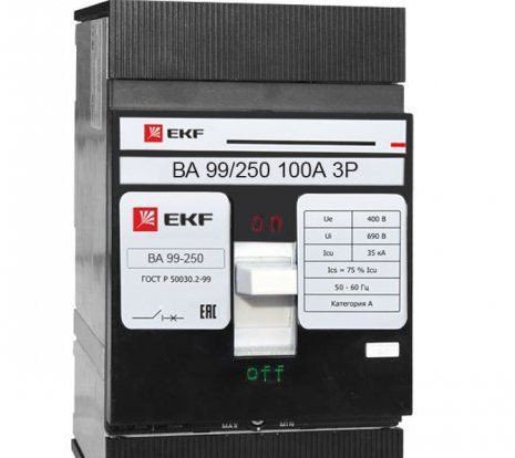 Автоматический выключатель ВА-99 250/100А 3P 35кА EKF PROxima, фото 2