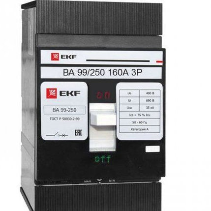 Автоматический выключатель ВА-99 250/160А 3P 35кА EKF PROxima, фото 2