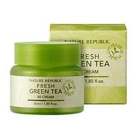 Гель-крем с экстрактом зелёного чая Nature Republic Fresh Green Tea Cream,55мл