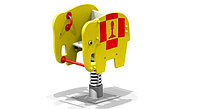 Качеля пружина детская, металлическая, в виде слоника, жёлтая