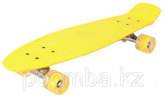 Penny Board Жёлтый с светящимися колесами