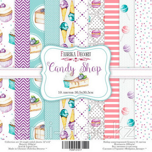 Набор бумаги "Candy Shop", 30,5х30,5см