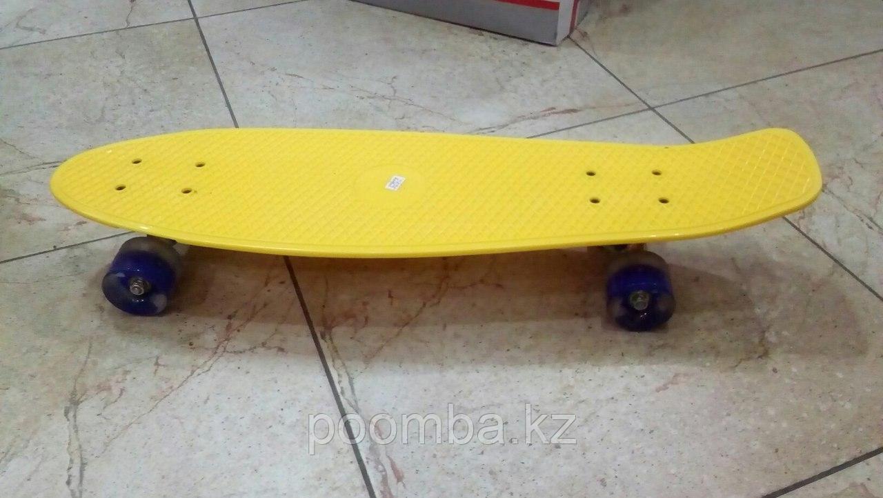 Penny Board"Жёлтый"с свет.колесами