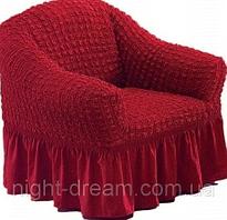 Натяжные чехлы на кресла. Бордовый