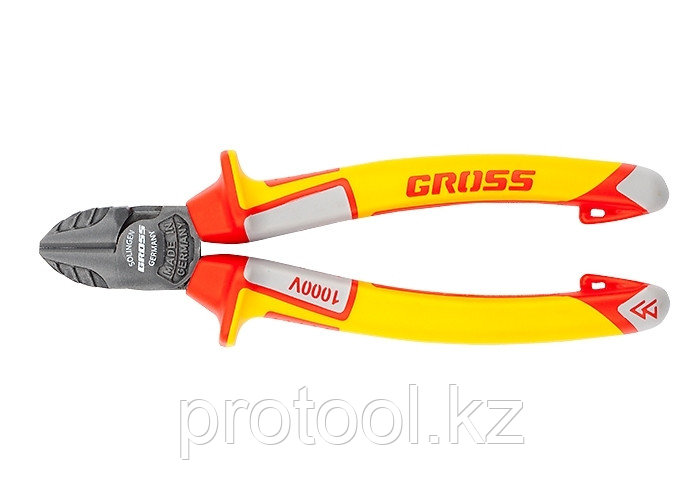 Бокорезы Gross диэлектрические рукоятки, до 1000 В, трехкомпонентные рукоятки, 180 мм