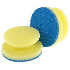 Губки для посуды c тефлоновым покрытием, круглые, d 95*50 мм, 2 шт. в картоне//ТМ Elfe /Россия