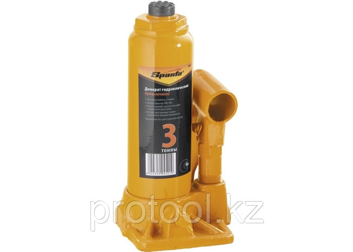 Домкрат гидравлический бутылочный, 3т, h подъема 180-340 мм// SPARTA - фото 1 - id-p43440543