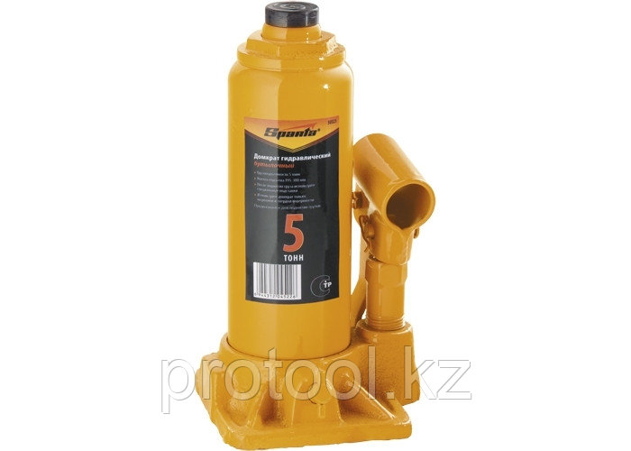 Домкрат гидравлический бутылочный, 5 т, h подъема 195-380 мм// SPARTA - фото 1 - id-p43440548