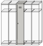 Шкафчики для раздевалок металлические, фото 3