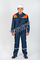 Спецодежда летняя костюм рабочий "Лидер" синий с оранжевым