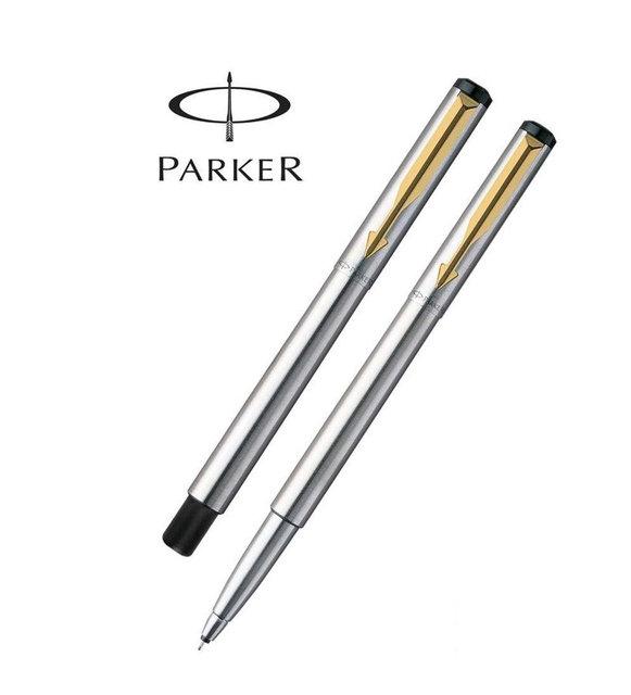 Ручка-роллер Parker Vector Т03, цвет Steel, стержень Mblue, в фирменном футляре