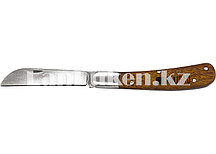 Складной садовый нож с прямым лезвием и деревянной ручкой 17,3 см PALISAD 79003 (002)