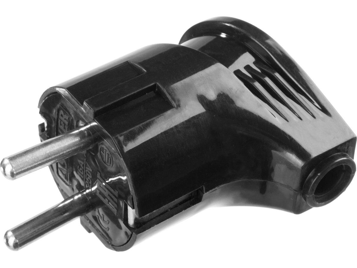 Вилка MAXElectro электрическая, 16А/220В, угловая, с заземлением, черная, STAYER (55161-B) - фото 2 - id-p43579898