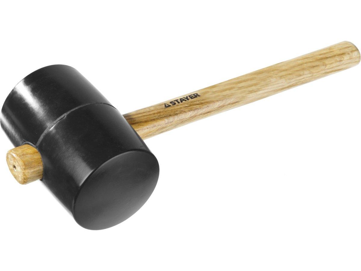STAYER 1100г Чёрная резиновая киянка с деревянной рукояткой (20505-100) - фото 2 - id-p43580273