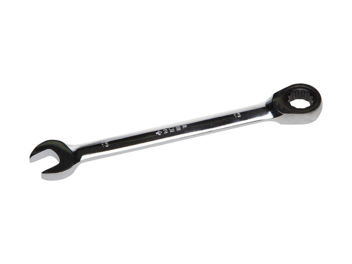Комбинированный гаечный ключ трещоточный 13 мм, ЗУБР (27074-13) - фото 2 - id-p43580418