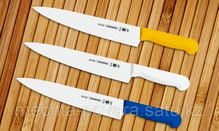 Нож Tramontina,без пятки/ лезвие 26см/ желтый - фото 1 - id-p43587437