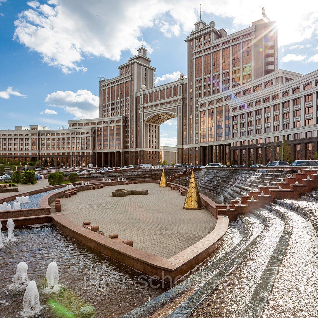 Millennium Axis walking tour Left Bank Astana