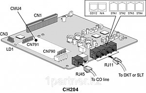 CH204 плата расширения к IP АТС eMG80