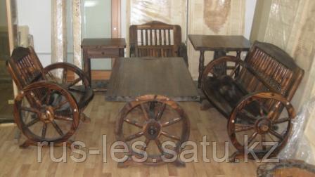 Мебель "Колесница" (стол и две лавочки) - фото 2 - id-p43597290