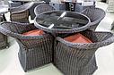 Обеденный комплект мебели из искусственного ротанга Оливия (стол + 4 кресла), фото 2