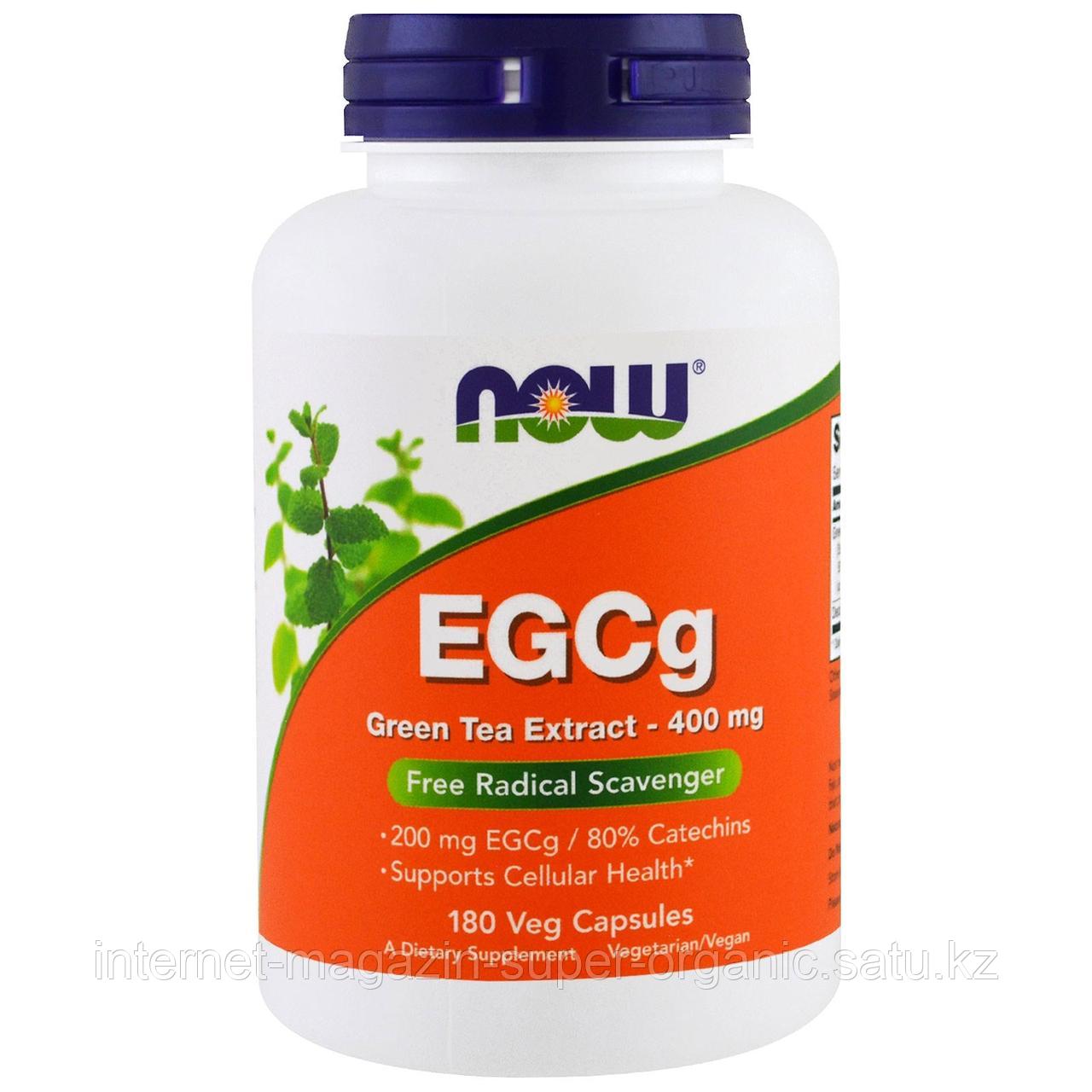 ЭГКГ, экстракт зеленого чая, 400 мг, 180 капсул, Now Foods
