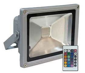 Цветной светодиодный прожектор 30W RGB влагостойкий IP65 с пультом ДУ