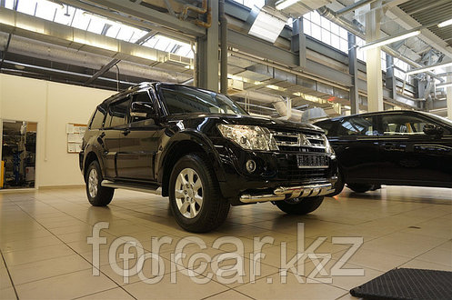 Защита переднего бампера Mitsubishi Pajero IV (2011-) (двойная Shark) d 76/76, фото 2