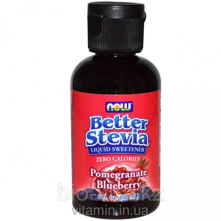 Стевия (Better Stevia), жидкий сахарозаменитель, гранат и черника, 2 (60 мл)