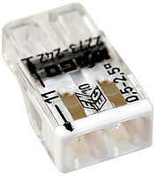 Клемма WAGO 2273–242 компактная 2-проводная сечением 2.5 мм, с пастой, набор 100 шт