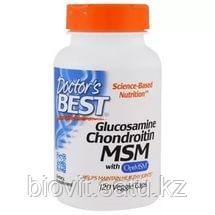 Глюкозамин + хондротин + MSM с OptiMSM, 120 капсул. Doctor's Best