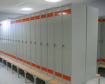 Шкафы для раздевалок LS-21, скамьи-подставки под LS-21.ПРАКТИК